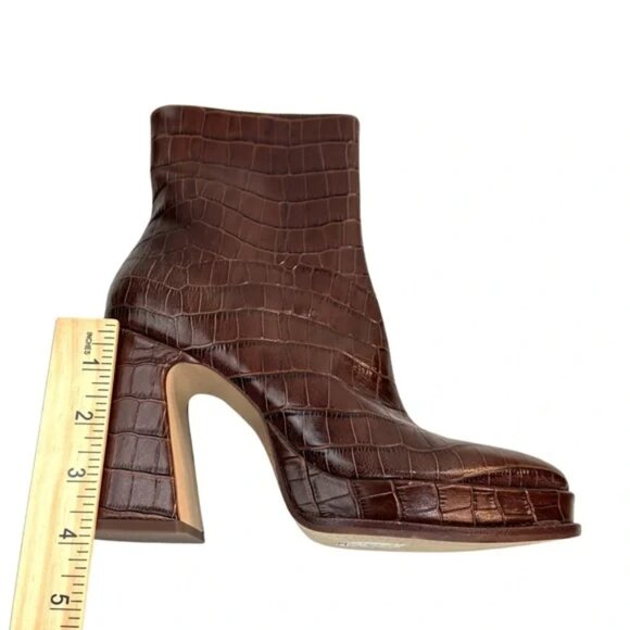 NEW  DOLCE VITA Lochly Leather Heel Booties Walnut for women 663mn - Picture 9 of 14